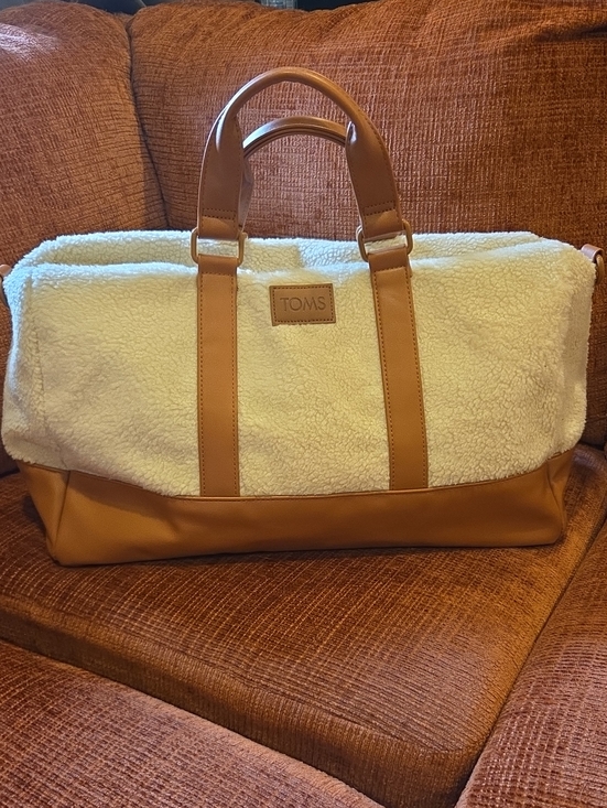 Toms Other - TOMS Cream Sherpa & Tan Duffel Bag